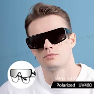 【SUNS】TR90偏光套鏡 包覆式運動型大框太陽套鏡 抗UV400+濾藍光 超輕量無感墨鏡 男女適用 防眩光 經典黑