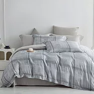 《DUYAN 竹漾》台灣製 60支萊賽爾天絲雙人加大四件式鋪棉兩用被床包組 / 寂霧序章