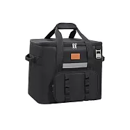 【野一夏】40L大容量三層厚料保溫保冷袋-附開瓶器 野餐保溫袋 保冰保鮮袋 戶外冷藏袋 野餐冰桶 -黑色