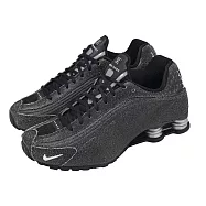 Nike 休閒鞋 Shox R4 QS 男鞋 彈簧鞋 黑 銀 支撐 仿舊皮革 IO4544-002