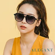 【ALEGANT】輕奢戶外星夜紫影漸層輕量TR90飛官偏光墨鏡/UV400太陽眼鏡 星夜紫影