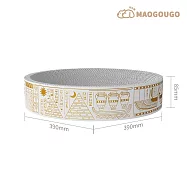 【Maogougo 貓狗購】 埃及之王-黑白喵法老造型貓窩_共4款 圓形白