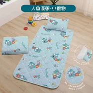 DF 童趣館 - 三麗鷗/迪士尼兒童睡墊三件組(附提袋) 人魚漢頓-小禮物