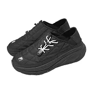 Fila 懶人鞋 Quilted 女鞋 黑 白 休閒鞋 抽繩 斐樂 5C346A001 25.5cm BLACK/WHITE
