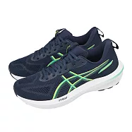 Asics 亞瑟士 慢跑鞋 GT-1000 14 男鞋 深藍 綠 支撐 運動鞋 1011C077401 26cm MIDNIGHT/CACTI
