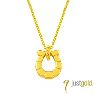 【Just Gold 鎮金店】金緻馬銜 黃金吊墜(不含鍊)
