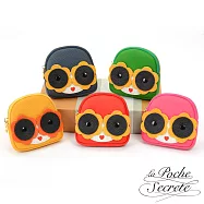 La Poche Secrete 花精靈少女真皮零錢包鑰匙包- 深藍色