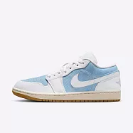 Nike 耐吉 WMNS Air Jordan 1 Low SE [HQ2004-400] 男女 運動休閒鞋 單寧藍 23.5cm 白/水藍