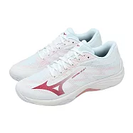 Mizuno 美津濃 排球鞋 Lightning Select 女鞋 白紅 羽排鞋 支撐 包覆 V1GC2670-73 25.5cm WHITE/RED