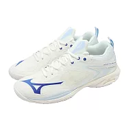 Mizuno 美津濃 羽球鞋 Wave Claw Neo 3 寬楦 男鞋 白 藍 緩震 運動鞋 71GA2473-33 26.5cm WHITE/BLUE
