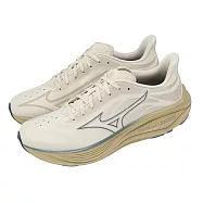 Mizuno 美津濃 慢跑鞋 NEO Cosmo 男鞋 米色 卡其 緩衝 路跑 運動鞋 J1GC2513-81 27cm BEIGE