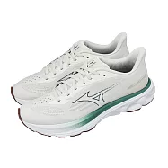 Mizuno 美津濃 慢跑鞋 Wave Skyrise 7 男鞋 白 綠 緩衝 路跑 運動鞋 J1GC2609-04 26.5cm WHITE/GREEN-NAVY