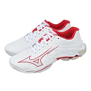 Mizuno 美津濃 排球鞋 Wave Lightning Elite 男鞋 白 紅 緩震 運動鞋 V1GA2600-54 26.5cm WHITE/RED