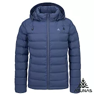 【ATUNAS 歐都納】女款HEAT CORE蓄熱保暖羽絨連帽外套/大尺碼A1GA2529W- S 靛藍