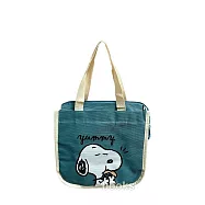 SNOOPY 史努比【 歡樂史努比】拉鍊式保溫手提袋(便當/飲料兩用)