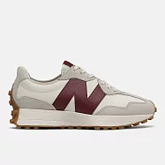 New Balance [WS327KA] 女 休閒鞋 運動 經典 復古 B楦 流行 穿搭 NB 327 皮革 酒紅 25cm 米/酒紅