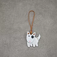 Be Two 手工皮件 ∣ 包包吊飾 白色牛頭㹴