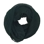 ISSEY MIYAKE 三宅一生 PLEATS PLEASE系列 O型雙層皺褶圍巾(多色選)- 森林綠