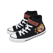 Converse 休閒鞋 All Star 1V 中大童 小朋友 黑 老虎 魔鬼氈 帆布鞋 A17798C 19.5cm BLACK/MULTI