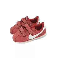 Nike 休閒鞋 Cortez SE TDV 小童鞋 學步鞋 紅 白 魔鬼氈 麂皮 IO9256-600 14cm TEAM CRIMSON/SAIL