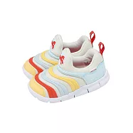 Nike 休閒鞋 Dynamo Free TD 小童鞋 學步鞋 米白 彩 毛毛蟲 套入式 IQ1138-111 15cm WHITE/MULTI-COLOR
