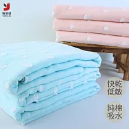 【雲御織】MIT台灣製 復古甜美 波點 紗布 提花 浴巾 薄款 吸水 快乾 低敏 粉紅