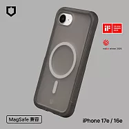 犀牛盾 iPhone 17e/16e 共用 AirX MagSafe兼容 極致氣墊緩衝磁吸防摔手機殼- 本質黑