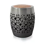 【C&rsquo;est Chic】玉玲瓏榆木透雕圓凳-幅34cm-4色可選 風化灰