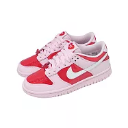 Nike 休閒鞋 Dunk Low BG 大童 女鞋 粉紅 情人節 低筒 IQ0218-663 23.5cm PINK/RED