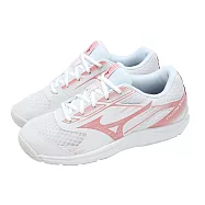 Mizuno 美津濃 排球鞋 Cyclone Speed 5 女鞋 白 粉紅 入門款 緩衝 V1GC2580-73 23cm WHITE/PINK