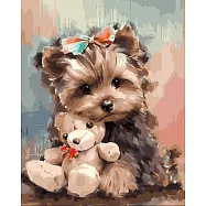 ArtLife藝術生活【TW074】萌系列_約克夏_DIY 數字 油畫 彩繪