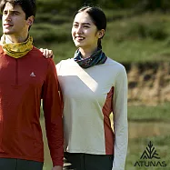 【ATUNAS 歐都納】女款環保再生循環長袖T恤/吸濕排汗快乾/抑菌抗臭/大尺碼A1TS2518WC- S 米卡/南瓜橘