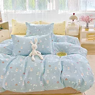 《DUYAN 竹漾》台灣製 精梳純棉單人床包二件組 / 汪汪海洋