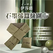 【伊莎璐イーサル】石墨烯蠶絲圍巾 墨綠色