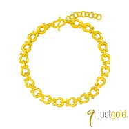 【Just Gold 鎮金店】金緻馬銜 黃金手鍊