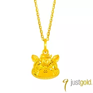 【Just Gold 鎮金店】平安小福馬 黃金吊墜-不含鍊(網路限定)