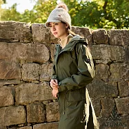 【ATUNAS 歐都納】女款都會GORE-TEX 2L防水透氣+保暖羽絨中長版大衣二件式外套A2GT2517W- M 軍綠