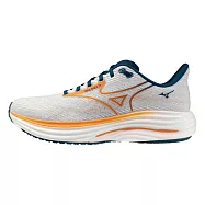 Mizuno 美津濃 Wave Rider 29 2E [J1GC250458] 男 慢跑鞋 超寬楦 跑鞋 路跑 灰橘 29cm 灰/橘