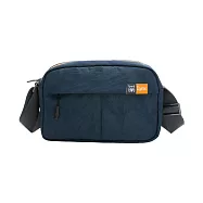 Lynx - 美國山貓簡約時尚男士單層橫式斜背側背包(小) - 多色可選 深藍