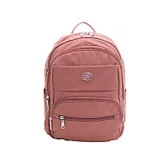Lynx - 美國山貓防潑水尼龍布可插行李箱拉桿多功能後背包雙肩包(中) - 多色可選 淡紅