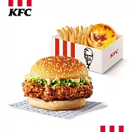 (電子票) 肯德基 青花椒香麻咔啦雞腿堡+蛋撻+脆薯 喜客券【受託代銷】