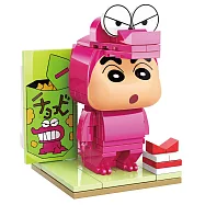 QMAN 啟蒙積木 KEEPPLAY 蠟筆小新公仔 鱷魚山先生小新