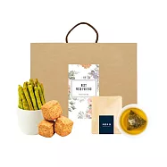 順便幸福-午茶禮盒-抹茶起司棒+墨西哥司康脆脆+香韻桂花烏龍茶包-隨享包(餅乾 零食 甜點) 無 D+7出貨