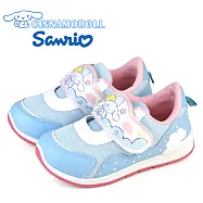 【HELLO KITTY】童鞋 女童 CINNAMOROLL 大耳狗 發光童鞋 電燈鞋 兒童鞋 中童 沾黏帶 台灣製 16 水藍色