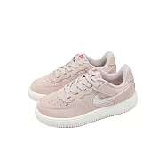 Nike 休閒鞋 Force 1 Low EasyOn LV8 1 PS 中童 粉 白 麂皮 II7095-600 20cm PINK/WHITE