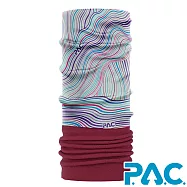 【PAC德國】環保再生FLEECE刷毛保暖頭巾/冬季滑雪高山適用/PAC8868460- 自由線條