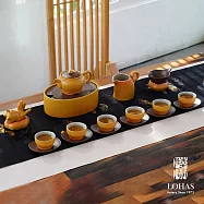 【陸寶LOHAS】飛黃騰達茶禮-豐收黃 一壺一海六杯六杯托+茶濾+水方+茶寵 全套配置 新年送禮收藏皆宜