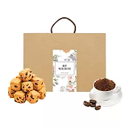 順便幸福-午茶禮盒-蔓越莓司康脆脆+黑糖烤杏仁咖啡粉(餅乾 零食 甜點) 無 D+7出貨