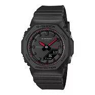 CASIO 卡西歐 G-SHOCK 八角魅力無法擋雙顯運動腕錶-黑紅-GMA-P2100SA-1A1