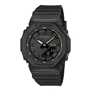 CASIO 卡西歐 G-SHOCK 八角魅力無法擋雙顯運動腕錶-黑黃-GMA-P2100SA-1A2